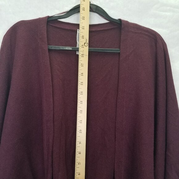 Yoana Baraschi Shrug Women's S Wool Blend Batwing Sleeve Burgundy Long Sleeve - Picture 11 of 12